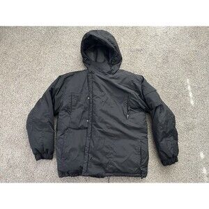 GL Artic Series Down Filled Vibes Jacket Hooded Zip Up Winter Warm Black Mens XL